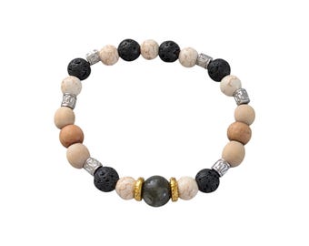 Balance Crystal Beaded Bracelet -  Tri Hita Karana Balinese Philosophy of Life