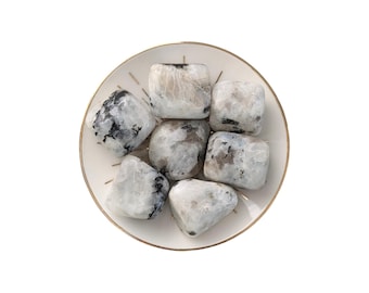 Rainbow Moonstone Crystal Tumblestone - Goddess Gemstone - White Labradorite - Balance & Harmony