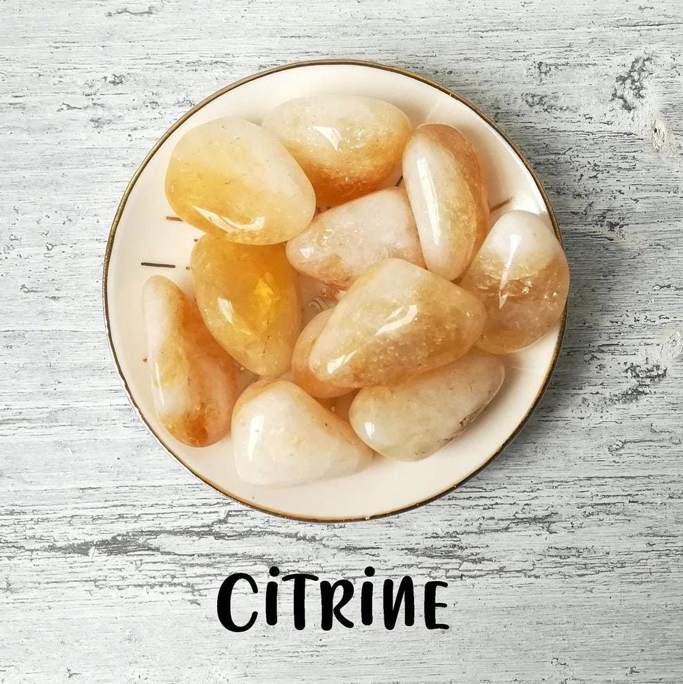 Citrine Tumbled Stone | Tumbled Stones | Tumblestone | Tumbled Gemstone | Healing Crystals | Crystal Tumblestones | Gemstones