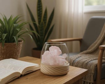 Crystal Diffuser with Natural Rose Quartz and Tangerine Essential Oil - Sanctuary of  Love & Happiness