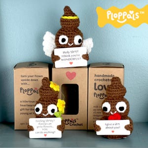Handmade Crochet Poo Plushie: Funny Desk & Bathroom Decor