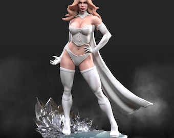 Emma Frost, żywica, skala 1/9, zestaw modeli, drukowana w 3D figurka GK