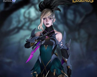 Akali League of Legends Resin Statue: 3D Printed Model Kit