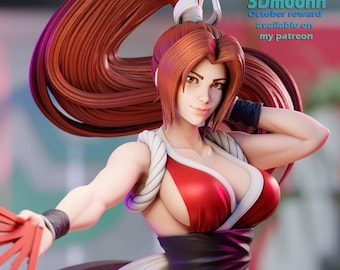 Mai Shiranui, KOF, Resin Scale Model Kit bemalte 3d gedruckte GK Statue Figur
