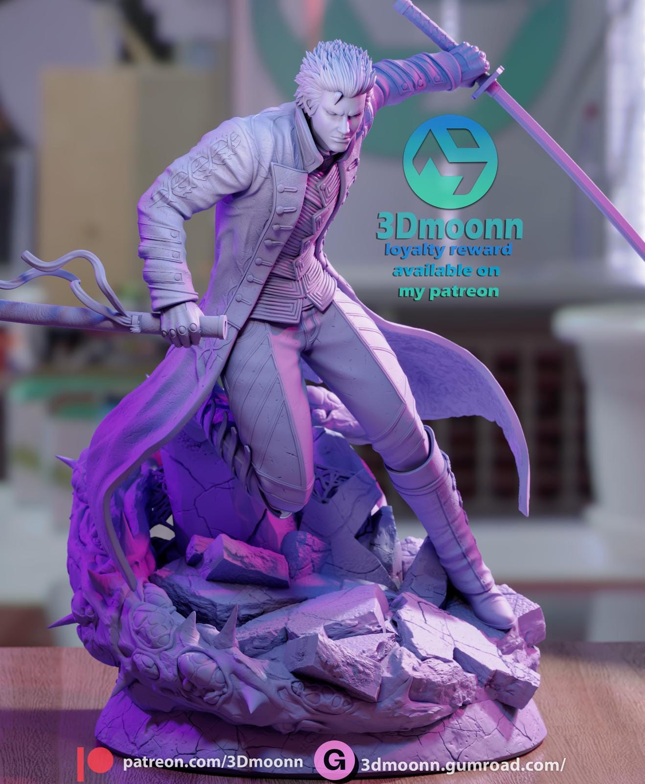Devil May Cry, Vergil, 220mm 12K Resin Model Kit Painted 3d