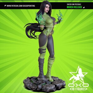 Shego, 12K Resin Model Kit Painted 3d Printed DIY Figure
