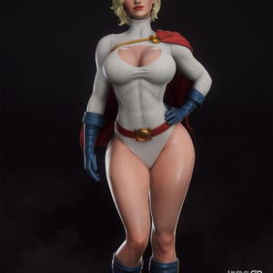Power Girl, 12K Resin Model Kit Painted 3d Printed DIY Figure