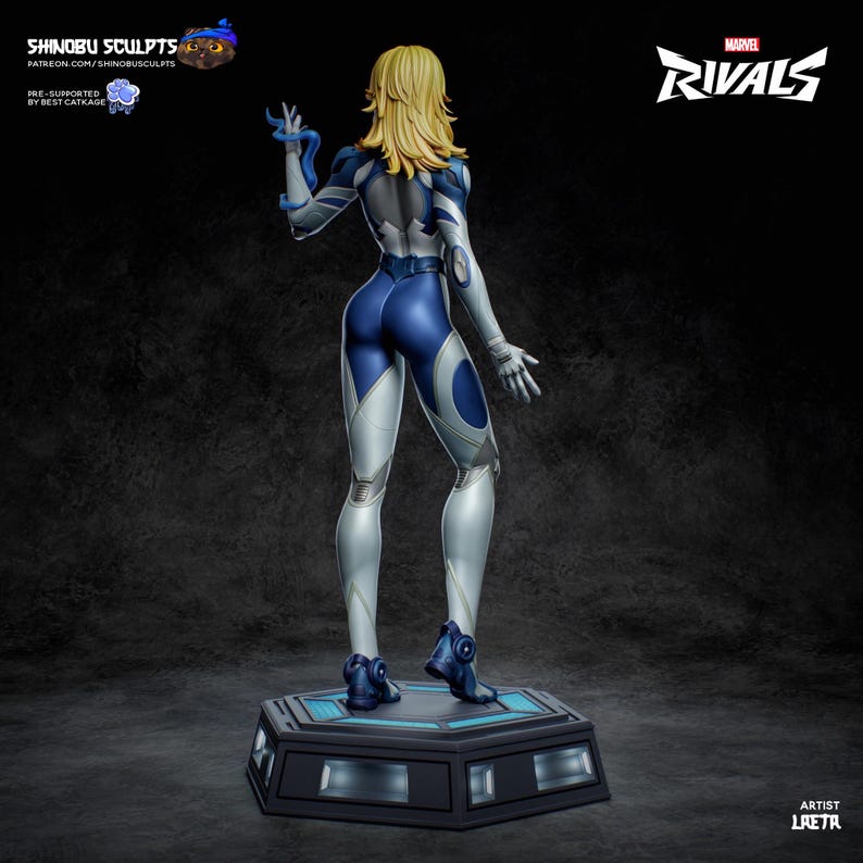 Invisible Woman, 225mm Resin Model Kit Painted 3d Printed GK Statue ...