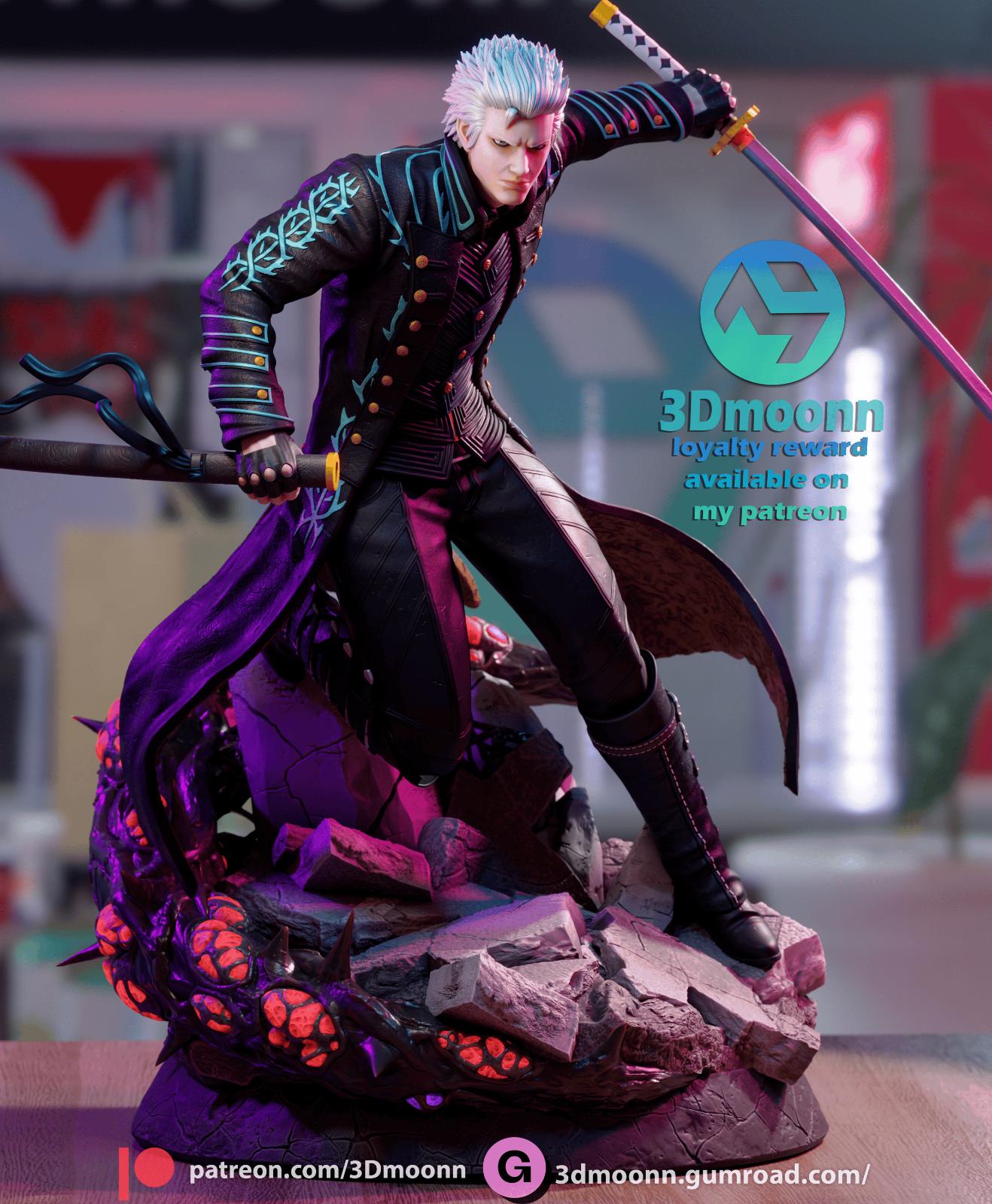 Devil May Cry, Vergil, 220mm 12K Resin Model Kit Painted 3d