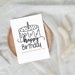 Carte de joyeux anniversaire - téléchargement numérique - carte d'anniversaire imprimable - gâteau d'anniversaire - carte de joyeux anniversaire imprimable - carte imprimable