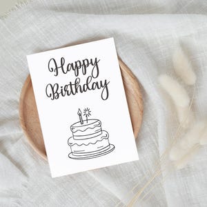 Happy Birthday Card - Digital File - Download