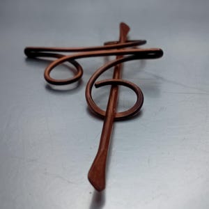 Shawl Pin or Hair Clip - Copper - LP-01