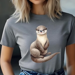 Cute Otter T-Shirt, Funny Otter shirt, Ocean Animal Lover, Otter Graphic Tees, Animal Shirt, Otter Gifts, Nature Shirt, Funny Otter T-Shirt