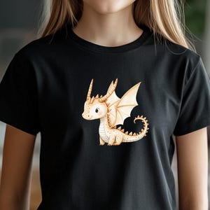 Cute Baby Dragon Shirt for Kids & Toddlers, Fantasy Dragon Graphic Tee, Adorable Cartoon Dragon Outfit, Unisex Baby Bodysuit