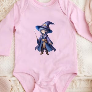 Niedliches Zauberer Kinder T-Shirt, magisches Cartoon Jungen T-Shirt, Fantasy Zauberer Shirt für Kinder, Geschenk für Jungen-Mädchen, wunderliches Hexenkostüm-Hemd
