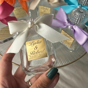 50 pcs Empty Glass Bottle,Personalized Engagement bottle, wedding favors for guest bulk,Customizable Bridal Shower Empty Cologne bottle