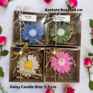 40/50 pezzi Bomboniere con candela a forma di margherita, bomboniere con fiori per matrimonio, bomboniere con candela nuziale, bomboniere di fidanzamento per gli ospiti, candele profumate, bomboniere economiche all'ingrosso, battesimo