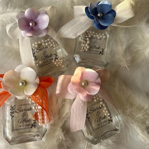 Empty Glass Cologne Bottle wedding favors bulk and engagement gift,personalized cologne bottle, bridal shower favor,Holy Water Glass Bottle