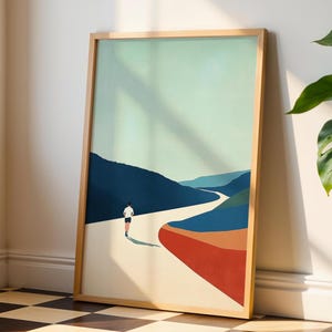 Laufende Wandkunst | Laufendes Poster | Laufendes Poster | Läufer Geschenk | Minimalistisches laufendes Kunstwerk | Läufer Druck