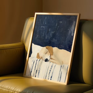 Labrador Retriever Puppy Wall Art Print | Peaceful Dog Print for Home Decor