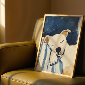 Staffordshire Bull Terrier Wall Art – Elegant Staffy Dog Poster for Home Decor, Dog Lover Gift, Calm Pet Wall Art