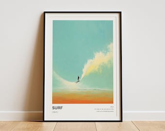 Surf Wall Art Print: Coastal Waves – Surfing Poster