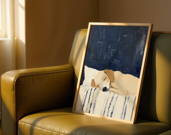 Labrador Retriever Welpe Wandbild: Peaceful Style – Calm Dog Poster
