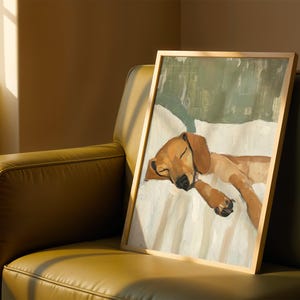 Dachshund Wall Art Print: Calm Style – Elegant Dog Poster