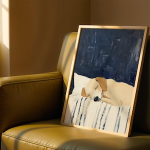 Labrador Retriever Puppy Wall Art Print | Peaceful Dog Print for Home Decor