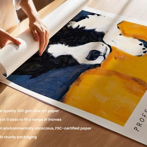 Border Collie Art Print – Cosy Bedtime Illustration with "Professional Sheep Counter" Text for Dog Lovers image 7