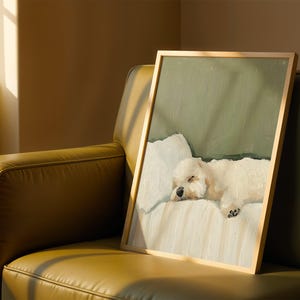 Bichon Frise Wand Kunst Druck - Elegantes Bichon Poster für Hundeliebhaber, weiße Hunde Wanddekoration für Zuhause, niedliches Haustier Geschenk für Besitzer