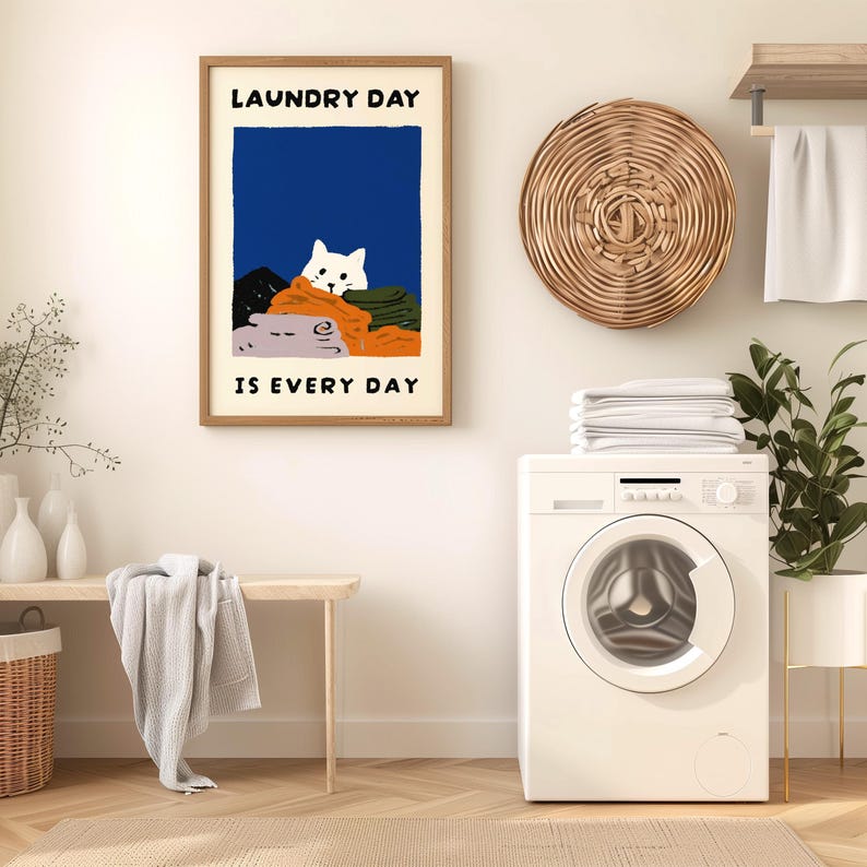 funny-laundry-room-cat-print-laundry-day-wall-art-laundry-room-decor