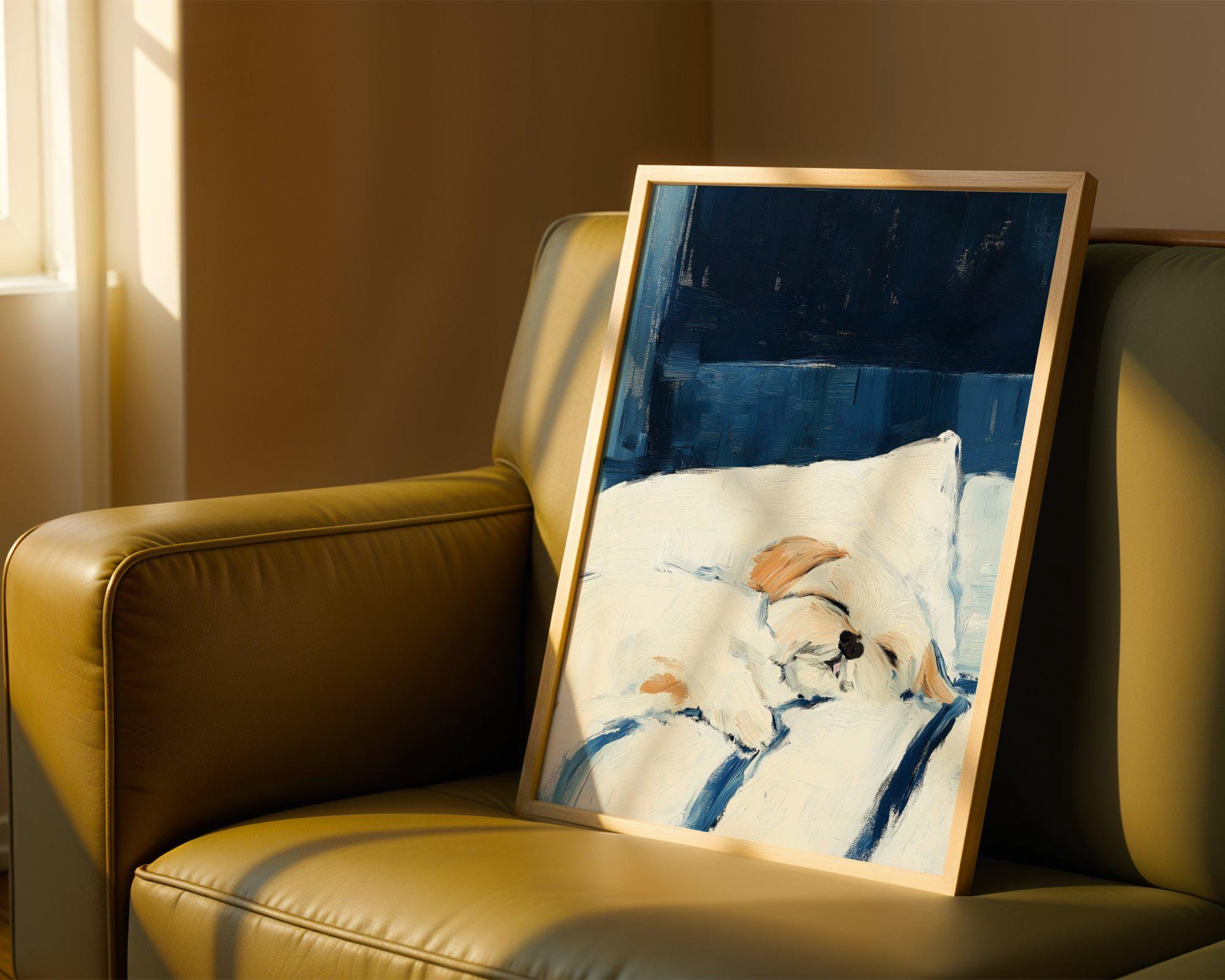 Shih Tzu Wall Art Print – Elegant Shih Tzu Dog Poster for Home Decor, Cute Shih Tzu Gift for Dog Lovers, Peaceful Pet Wall Art