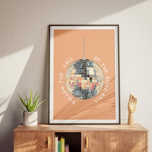 Retro Disco Ball Print – Perfect for Music Lovers & Party People!