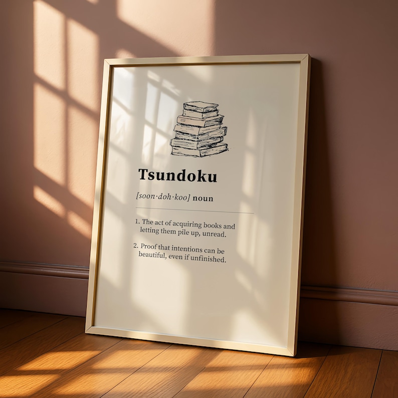 Tsundoku Wall Art Print Funny Book Lover Definition Poster Reading tsundoku-wall-art-print-funny-book-lover-definition-poster-reading