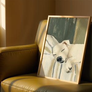 Staffy Wall Art Print – Peaceful Staffordshire Bull Terrier Poster, Calm Dog Art for Home Decor, Staffy Gift for Dog Lovers