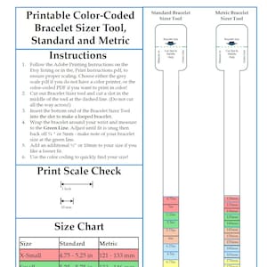 Printable Bracelet Sizer Tool: Standard & Metric (PDF Download)