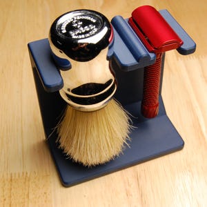 Razor and Shaving Brush Stand: Wet Shaving Bathroom Organizer