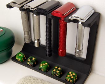 Jardín de navajas de afeitar (cohetes): expositor de navajas de afeitar con o sin ranuras para dados