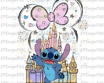 Oreilles de souris Stitch Png, point rétro png, point de ballons png, voyage d'été Stitch, en-cas magiques par sublimation, Stitch shirt png, royaume magique