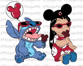 Lilo And Stitch Png, Stitch rétro Png, Stitch Balloons Png, Stitch Summer Trip, Sublimation De Collations Magiques, Stitch Shirt Png, Magic Kingdom