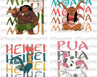 Princess Moana Bundle PNG, Moana Png, Moana Shirt Png, Moana Sublimation, Princess Png, Instant Download, Digital File
