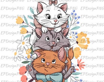 Aristocats PNG, Marie Cat PNG, Pink Cat PNG, Cat Mom Png, Aristocats Shirt Design, Aristocats Sublimation, Family Trip Png