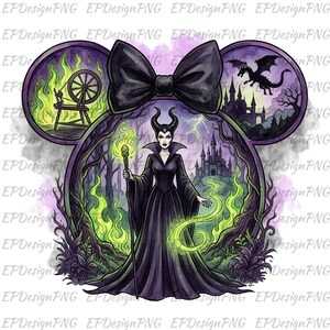 Cattiva Malefica PNG, Download digitale del design retrò di Malefica, La bella addormentata png, Malefica cattiva png