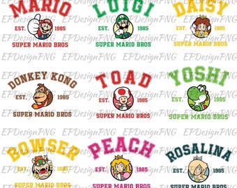 Bundel Super Family PNG, familievakantie png, prinses png, magisch koninkrijk png, paddestoel png, familieshirtontwerp, Instant Download