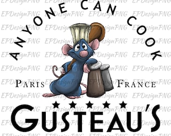 Ratatouille Png, Ratatouille Remy Png, Anyone Can Cook Png, Ratatouille Sublimation, Little Chef Png, Remy Mouse Chef Png, Digital File