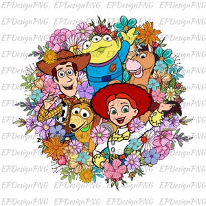 Toy Story Characters With Flowers Png,Toy Family Squad Png,Family Vacation Png,Vacay Mode Png,You&#39;ve Got A Friend In Me Png,Family Trip 2025