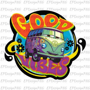 Cars Fillmore PNG, Good Vibes PNG, Lightning McQueen PNG, Cars Tow Mater, Cars Transparent Background, Cars Printable, Cars Silhouette