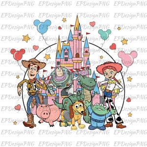Toy Story Characters Png,Castle png,Toy Family Squad Png,Family Vacation Png, Vacay Mode Png,You&#39;ve Got A Friend In Me Png, Family Trip 2025