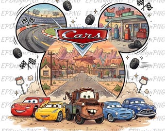 Cars McQueen PNG, Cars Friends PNG, Lightning McQueen PNG, Cars Tow Mater, Cars Transparent Background, Cars Printable, Cars Silhouette